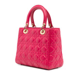 Medium Lambskin Cannage Lady Dior